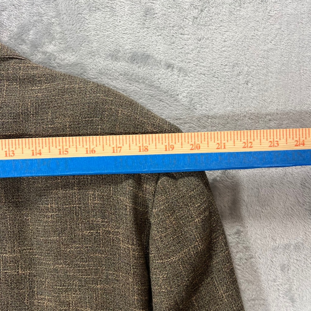 Chiavari Blazer Mens 42R Brown Cotton Wool Lanificio Calvino Vitale Italy Coat - Picture 14 of 16